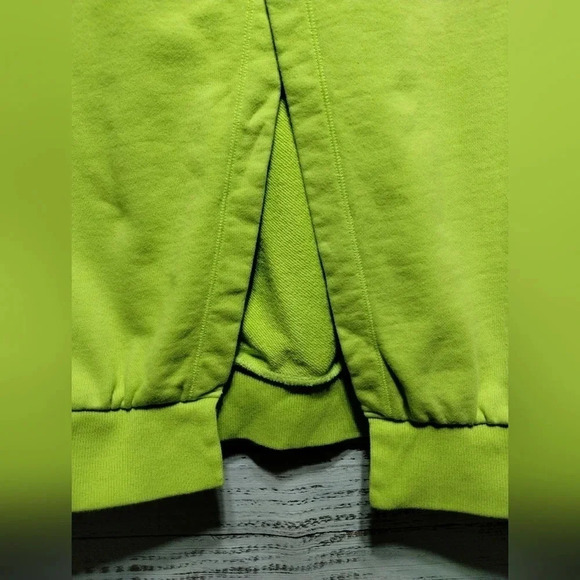 Athleta Moonrise Lime Green Open Black Athletic Hoodie Neon size Small - Picture 7 of 10